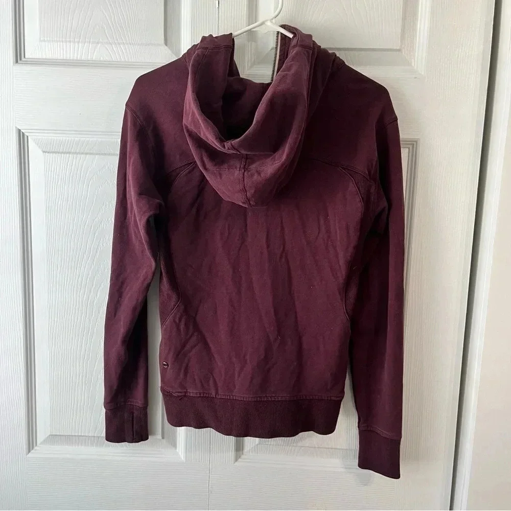 Lululemon Heavyweight Scuba Zip Up Hoodie in Heathered Burgundy Size 6